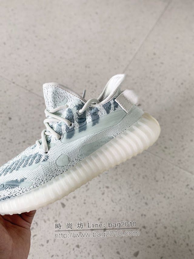 Adidas男女椰子鞋 阿迪達斯夜光椰子350 Adidas Yeezy Boost 350 v3水滴淺灰  xhn1561
